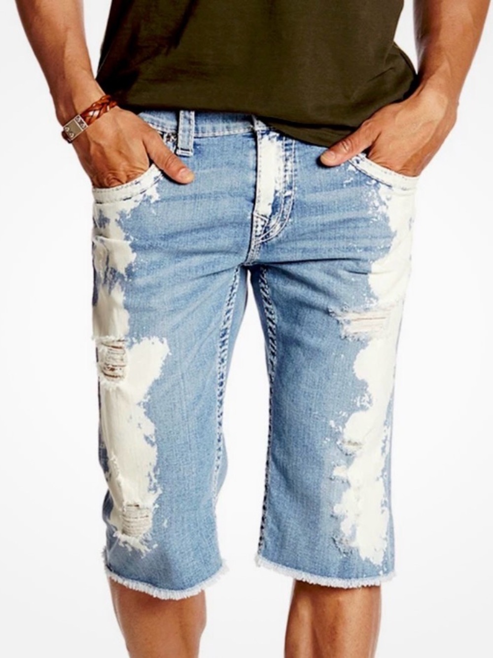 True Religion Straight Flap Cutoff Shorts EXLL MOVIN